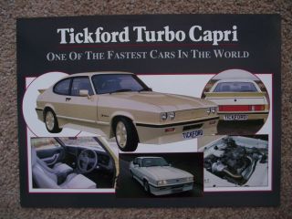 Aston Martin Tickford Capri Sales Literature,  Rare,  Late 1980 
