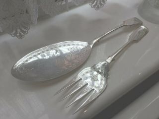 ANTIQUE MAPPIN AND WEBB SILVER PLATED FISH SERVERS 2