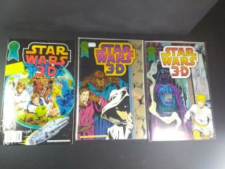 Star Wars 3 - D S 1 2 3 (full Set) Rare 1987 Blackthorne Publishing Nm