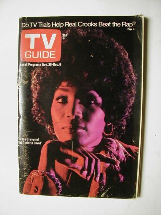 Chicago Nov30 Tv Guide 1974 Get Christie Love Teresa Graves Paul Newman J Denver