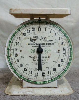 Vintage Old Kentucky Home Hardware Scale - 25 Pounds -