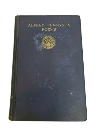 1925 The Poems Of Alfred Tennyson Scribners Antique Leather Bound Book