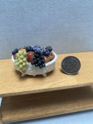 Dollhouse Miniature Vintage Artisan Porcelain Fruit Basket Beyond