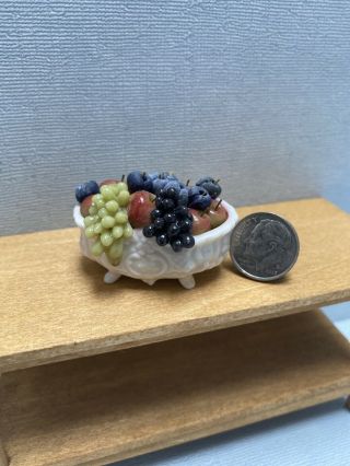 dollhouse miniature vintage artisan porcelain fruit basket beyond 2