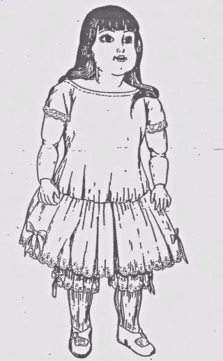 32 " Antique French Bru/jumeau Doll Underwear/slip Drawers Pattern German Child