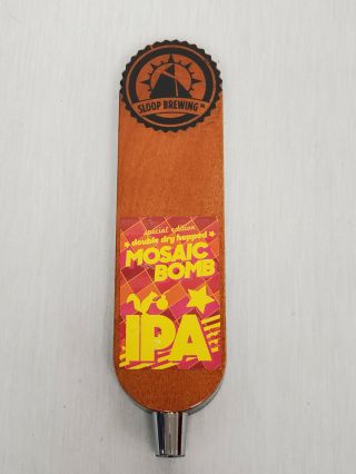 Vintage Sloop Brewing Mosaic Bomb Ipa Beer Tap Handle Rare