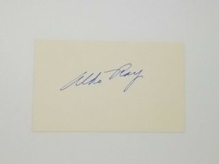 Rare Aldo Ray Signed Index Card Autograph We 