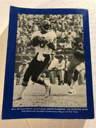 1979 Sporting News NFL Guide PITTSBURGH Steelers TERRY BRADSHAW Archie Manning 2