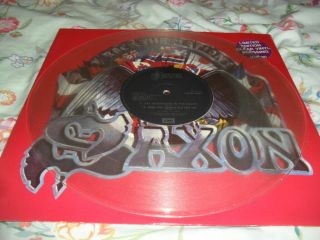Saxon - Rock The Nations - Awesome Ultra Rare Ltd Edition Clear Vinyl 12 " Ep 1986