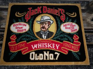Jack Daniels Wall Rug Old No.  7 Very Rare Vtg 70s Collectible.