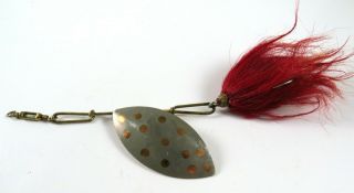 Vintage Pfleuger Muskill Muskie Spinning Lure,  Red Tail