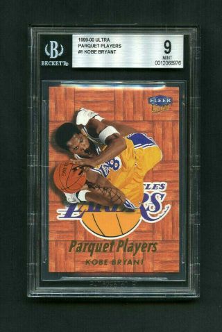 1999 - 00 Kobe Bryant Fleer Ultra Parquet Players 1 Bgs 9 Rare Grade