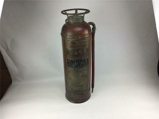 Rare 2.  5 Gallon The Moco Brass & Copper Fire Extinguisher E.  D.  Morton & Company