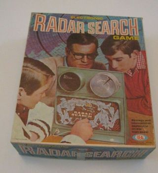 Rare Vintage 1969 Ideal Electronic Radar Search Game,  Box Like Battleship Board