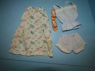 Vintage 18 " Mego Candi Doll Outfit With Heels Panties Skirt And Top