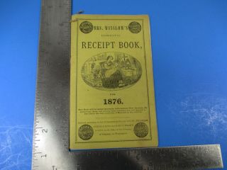 Antique Mrs.  Winslows Domestic Receipt Book For 1876 Cooking And Life Hack S7428