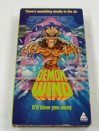 Very Rare Oop Demon Wind Vhs Tape Horror Movie Prism Entertainment