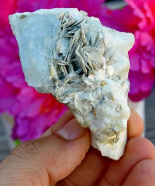 363 CT Ultra Rare Top Quality Aquamarine Crystal Specimen With Muscovite 2