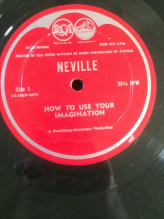 Neville Goddard How To Use Your Imagination / Mental Diets RARE 1955 PSYCH RCA 3
