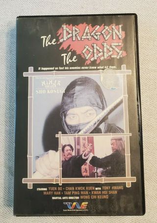 1986 The Dragon The Odds Vhs Kung Fu Martial Arts Ninja Theater Sho Kosugi Rare