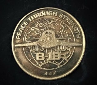 B - 1b Stealth Bomber 1986 Palmdale California Very Rare.  999 Silver Coin Case M