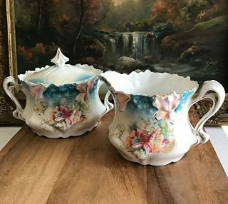 Antique Rs Prussia Large Creamer And Sugar Early Years