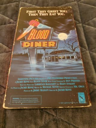 Blood Diner Vhs Vestron Rare Horror Gore Cult