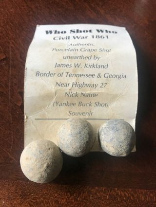 Old Rare Vintage Civil War Grape Shot Tennessee Georgia Confederate
