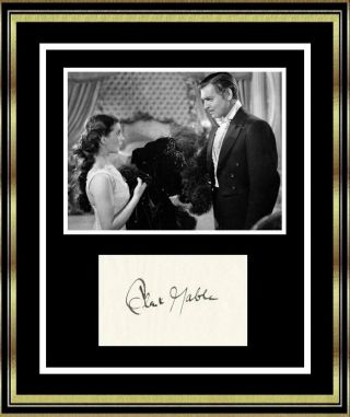 Ultra Rare Clark Gable Movie Legend Hand - Signed Autograph