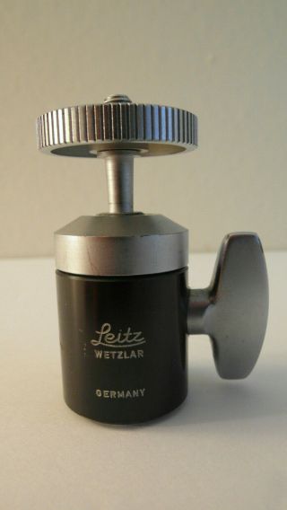 Rare Vintage Fully Black Leica Leitz Wetzlar Tripod Ball Head Germany
