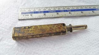 Very Rare Antique Small Plated Brass Usa Oil Can Oiler C/w Cap & Spike