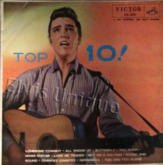 Elvis Presley Top 10 Mega - Rare 10 " Japan Album Cover