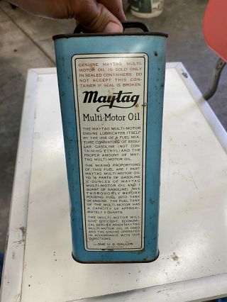 Maytag Antique Hit And Miss Gas Engine 1 Gallon Oil Can 2
