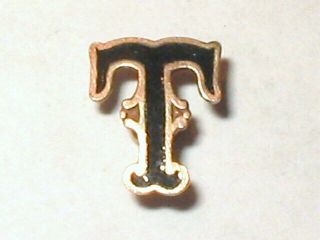 Antique 10k Solid Gold Monogram Initial Letter T Jewelry Making Ring Pendant