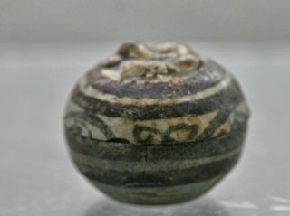 Authentic 14th Century Thai Sangkhalok Sukhothai Kingdom Brown Glaze Ceramic Pot 2