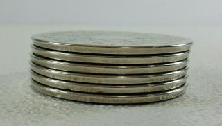 Set of 6 Ornate Silverplated Coasters Silver Plated 3