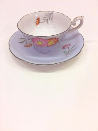 Vintage Tea Cup & Saucer Royal Sealy China Japan Flowers