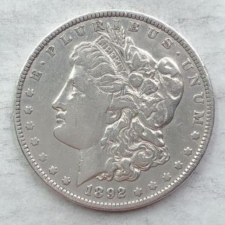 1892 - O Rare Date Morgan Silver Dollar 90 Silver $1 Coin Us I65