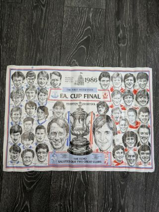 Everton V Liverpool Fc 1986 Fa Cup Final Vintage Poster Very Rare