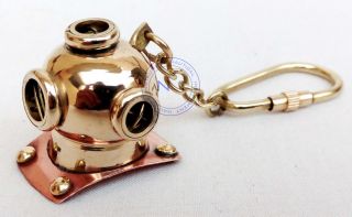 Nautical Brass Vintage Maritime Divers Helmet Key Ring Diving Helmet Key Chain