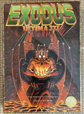 Rare 1983 Ed.  Ultima Iii Exodus For The Apple Ii By Lord British