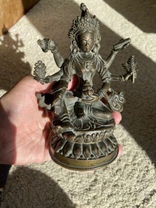 A Rare Qing Dynasty Chinese Tibetan Bronze Buddha