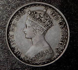 Rare 1855 Great Britain One Florin Of Queen Victoria - Silver