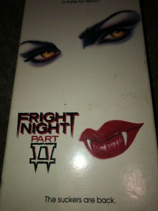 Fright Night Pt.  2 (vhs,  1988) Rare Cult Classic