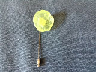 Rare Daum France Stick Pin Flower Pate De Verre France Art Glass,  Green