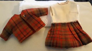 For Ginny,  Vintage Plaid Dress W/ Matching Jacket - Outfit No Doll