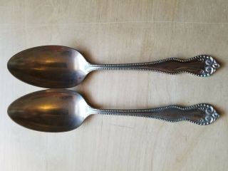 2 Antique Vintage Collectible Serving Spoons 8 ",  Alaska