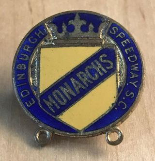 Vintage Edinburgh Monarchs Speedway S.  C.  1960’s Rare Badge