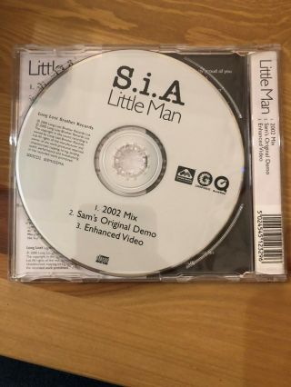 S.  I.  A Sia - Little Man CD Maxi Single CD2 Includes Video Ultra Rare 2000 2