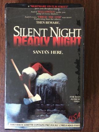 Silent Night Deadly Night (vhs 1984) Usa Home,  Rare Cult Horror Movie Clamshell